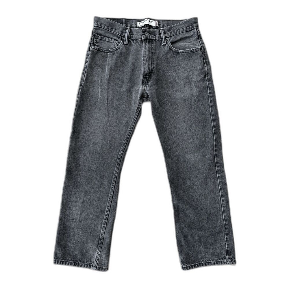 Levi's 505 Straight Fit Jeans 32x30 Charcoal Faded Black Gray Denim Mens Casual